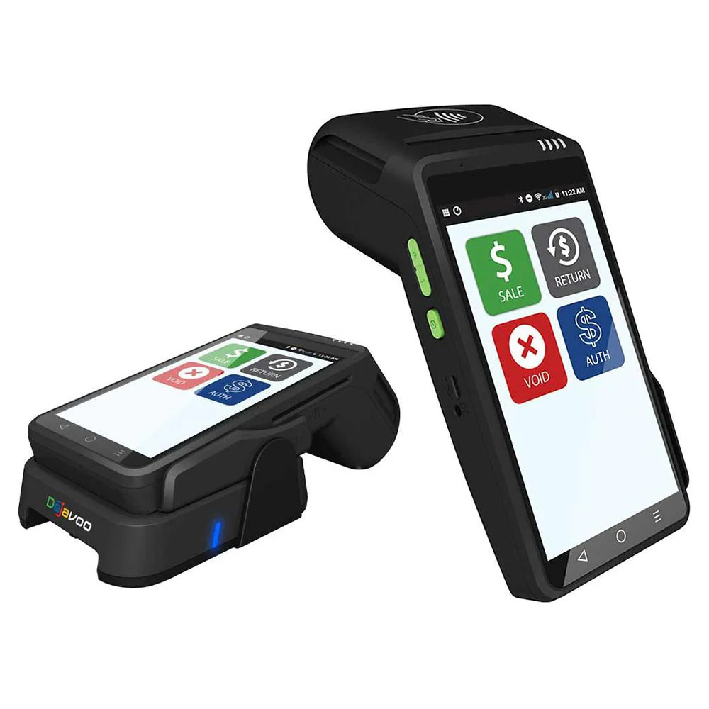 Dejavoo QD2 handheld Android terminal — dual angle product views