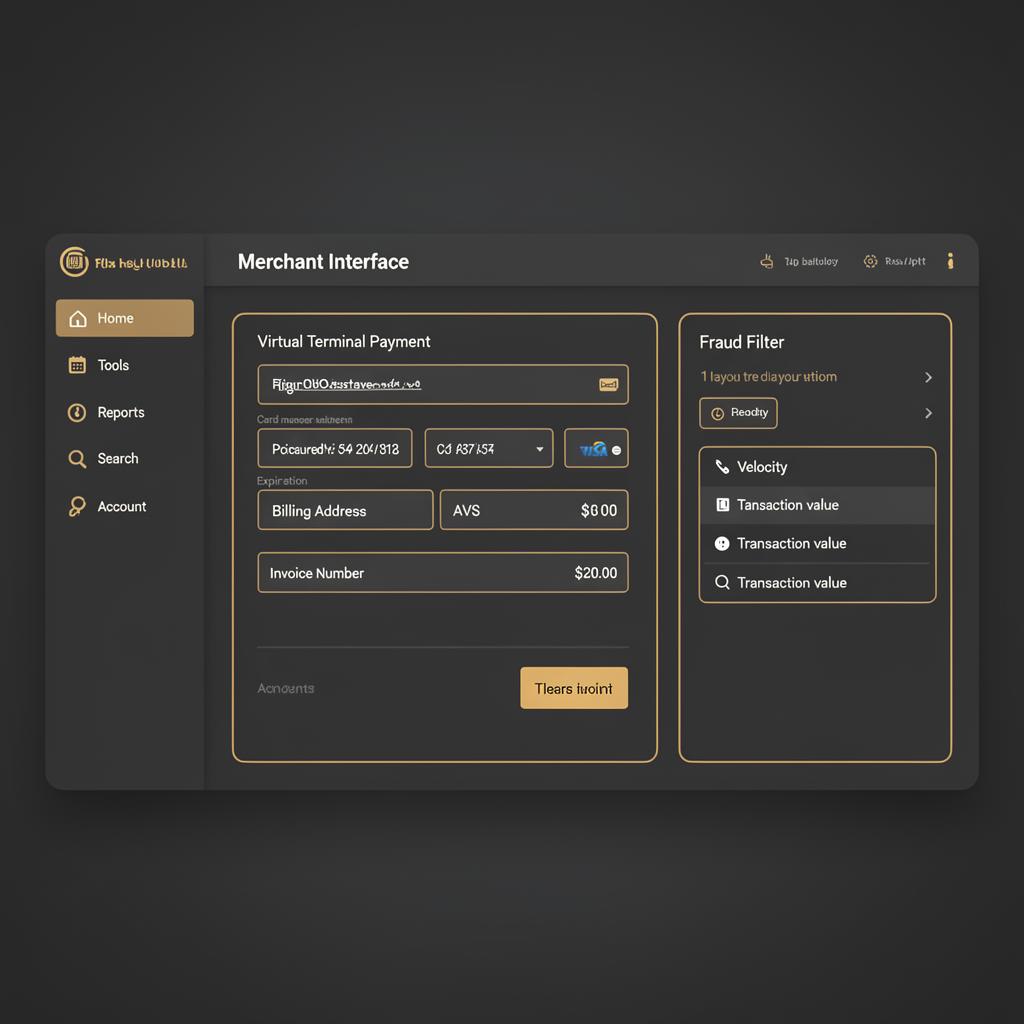 Authorize.Net Merchant Interface — Virtual Terminal, AFDS fraud filters, CIM vault