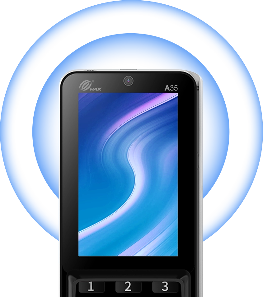 PAX A35 advanced dual-band Wi-Fi and Bluetooth connectivity diagram