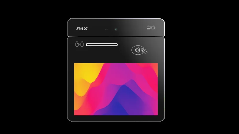 PAX Elys Mini A3700 front view with 7-inch 1280x800 capacitive HD touchscreen