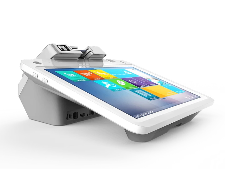 PAX E700 home tile interface running PAXBiz Android