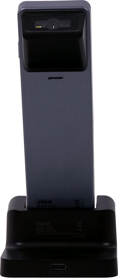 PAX Elys Eye back panel with CMOS optics window and USB-C dock