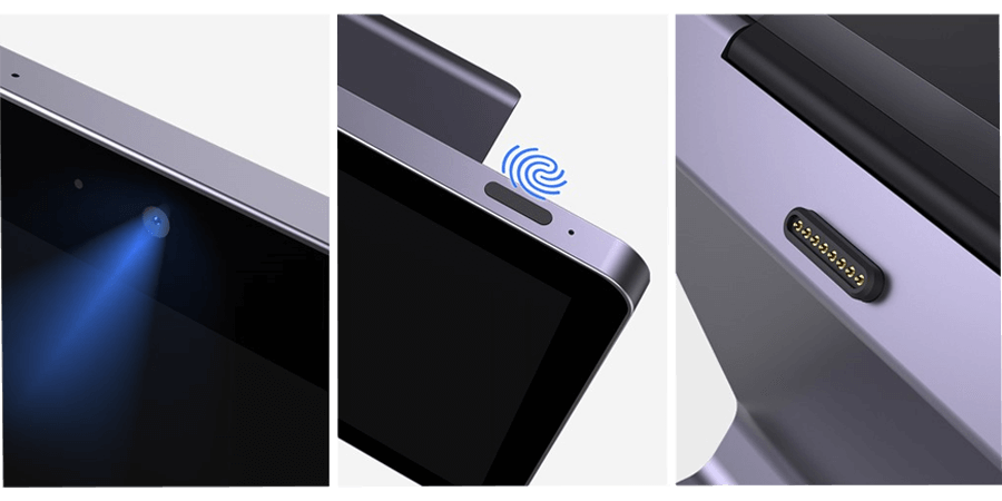 Elys L1400 fingerprint reader, camera and POGO pin detail