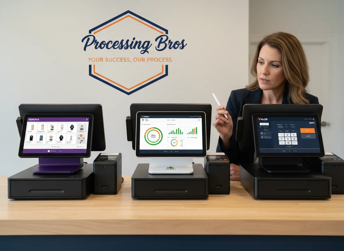 POS system comparison KORONA Clover Valor by Processing Bros